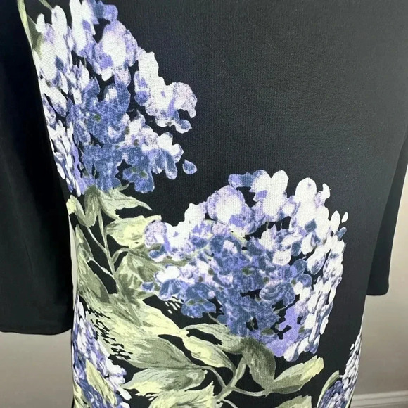 White House Black Market reversible dress with hydrangea flower print size S - Picture 12 of 14